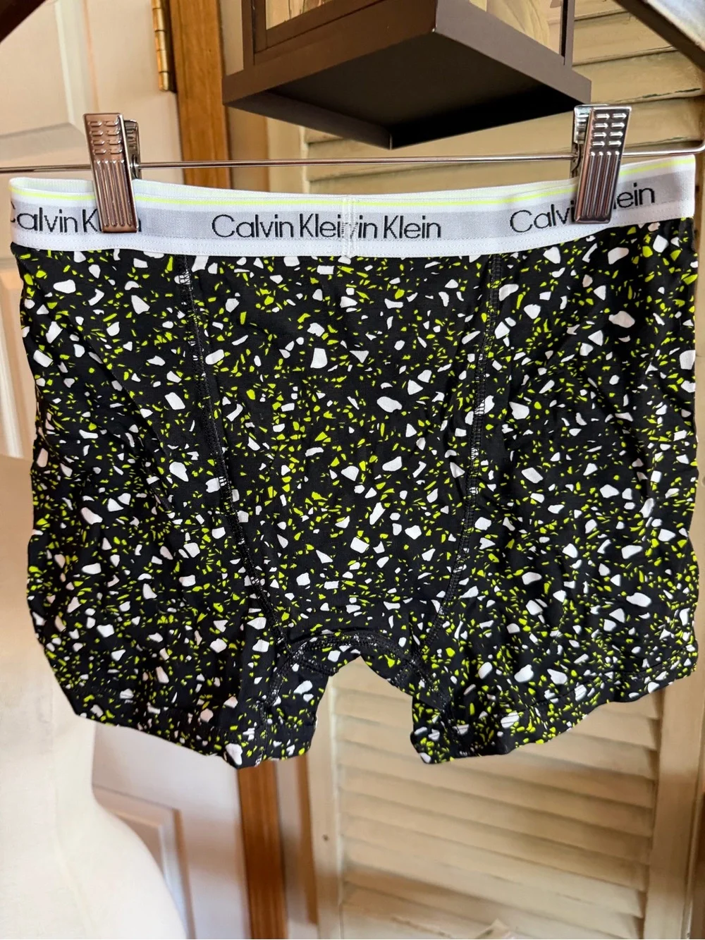 Calvin Klein Kids 2-Pack Briefs in Gray and Black with Lime Accent